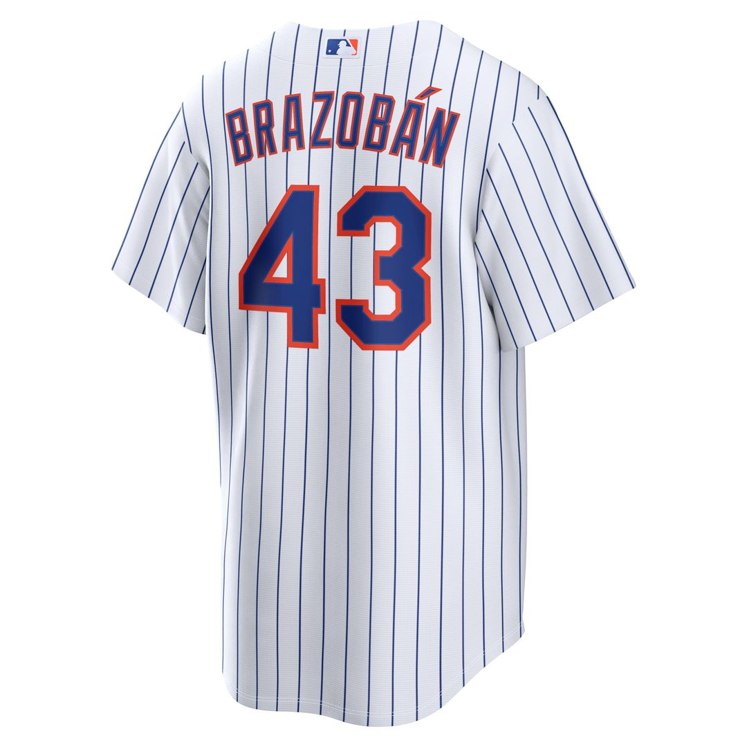 New York Mets Huascar Brazobán Home Replica Jersey — White