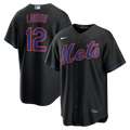 New York Mets Francisco Lindor Alternate Replica Jersey — Black