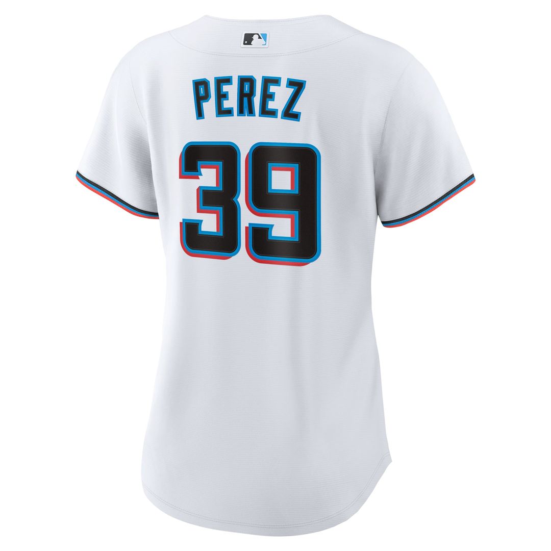Miami Marlins Eury Perez Women's Home Replica Jersey — White