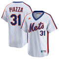 New York Mets Mike Piazza Throwback Cooperstown Limited Jersey — White