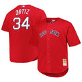 Boston Red Sox David Ortiz Big & Tall Cooperstown Mesh Batting Practice Jersey — Red