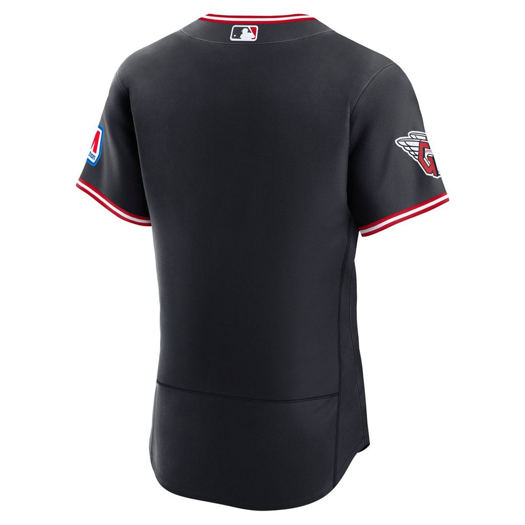 Cleveland Guardians Alternate Authentic Sponsor Patch Jersey — Navy