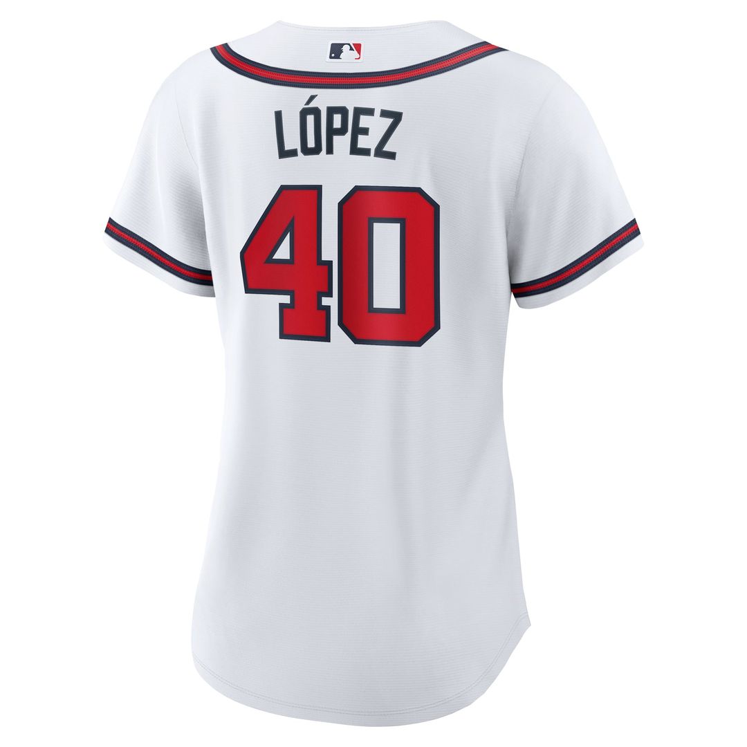 Atlanta Braves Reynaldo Lopez Women's Home Replica Jersey — White