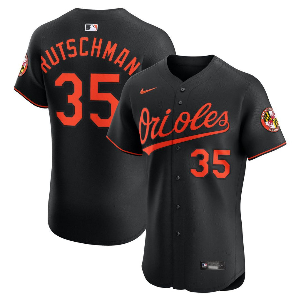 Baltimore Orioles Adley Rutschman Alternate Elite Jersey — Black
