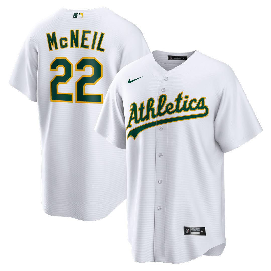 Athletics Jeff McNeil Home Replica Jersey — White