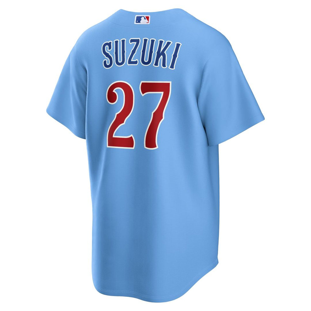 Chicago Cubs Seiya Suzuki Alternate Replica Jersey — Light Blue