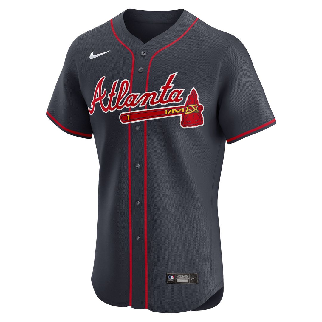Atlanta Braves Ronald Acuña Jr. Alternate Elite Jersey — Navy