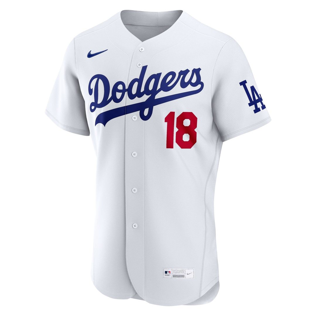 Los Angeles Dodgers Yoshinobu Yamamoto Home Authentic Jersey — White