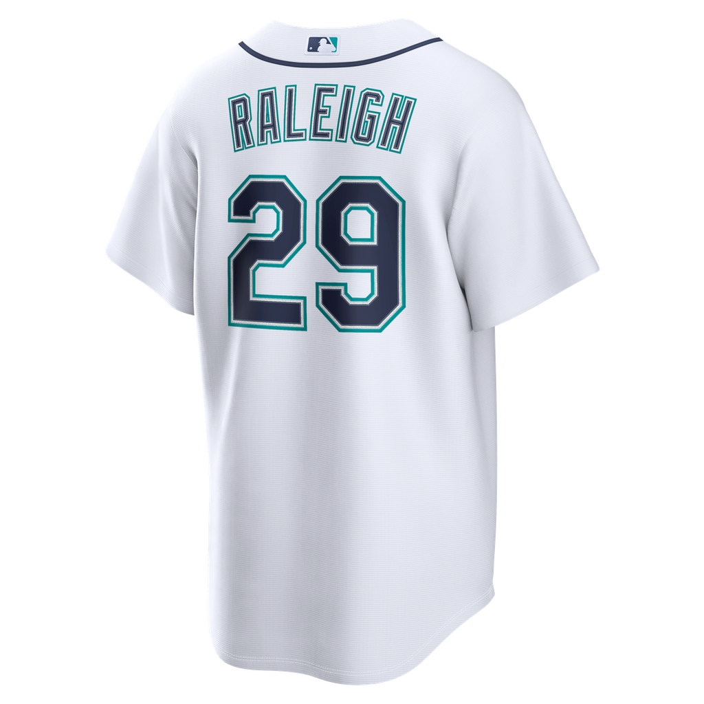 Seattle Mariners Cal Raleigh Home Replica Jersey — White