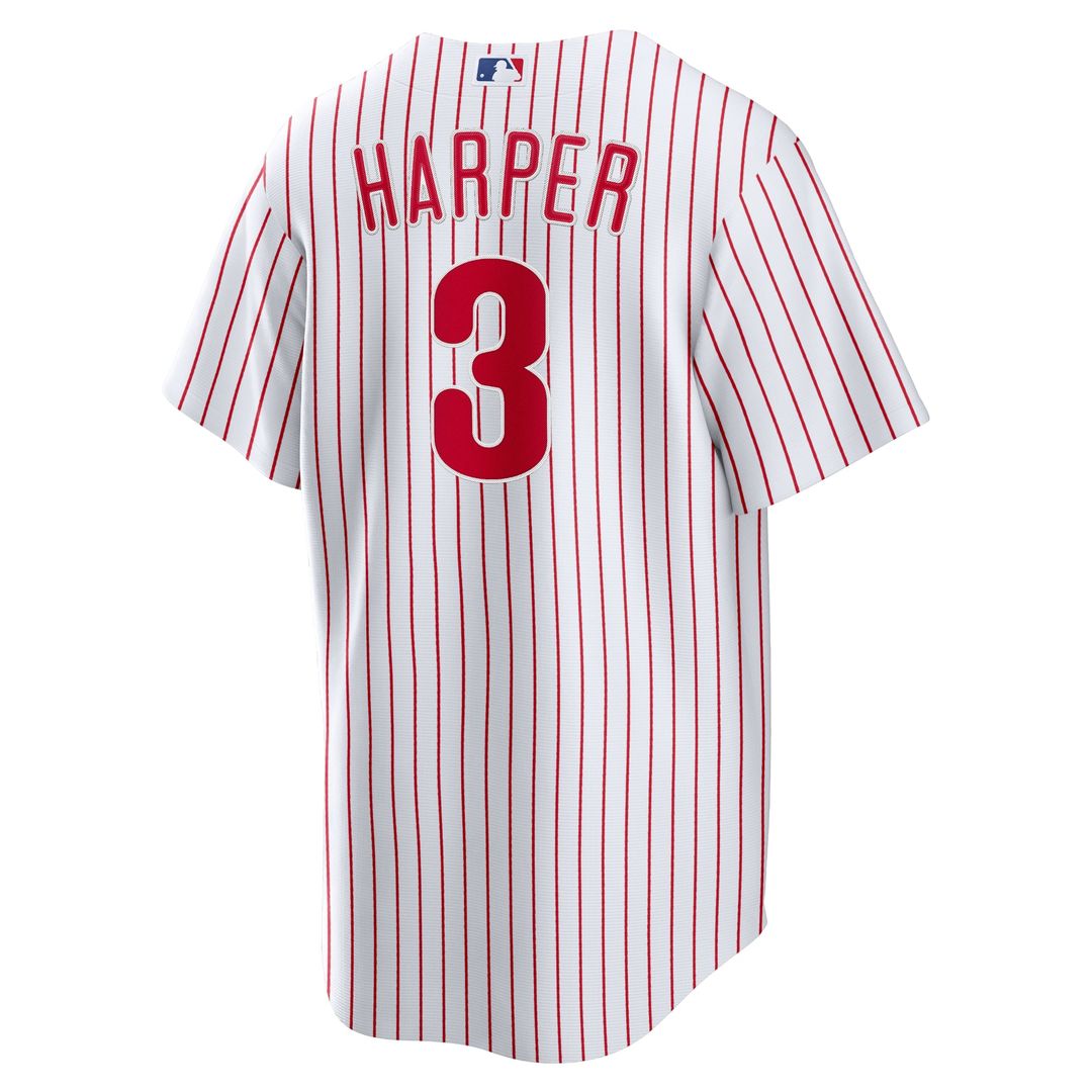 Philadelphia Phillies Bryce Harper Home Replica Player Name Jersey — White