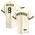 Milwaukee Brewers Bob Uecker Home Retired Replica Jersey — Cream