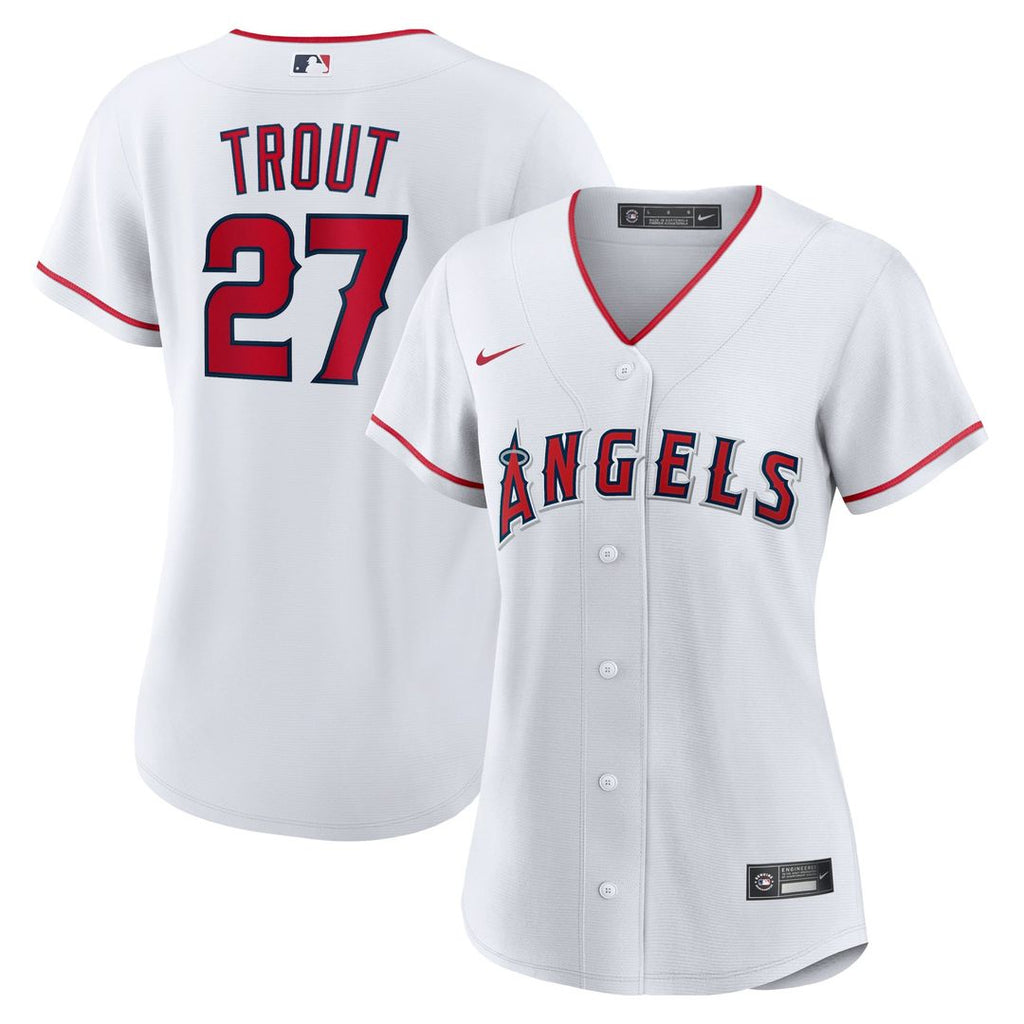 Los Angeles Angels Mike Trout Women's Home Replica Jersey — White