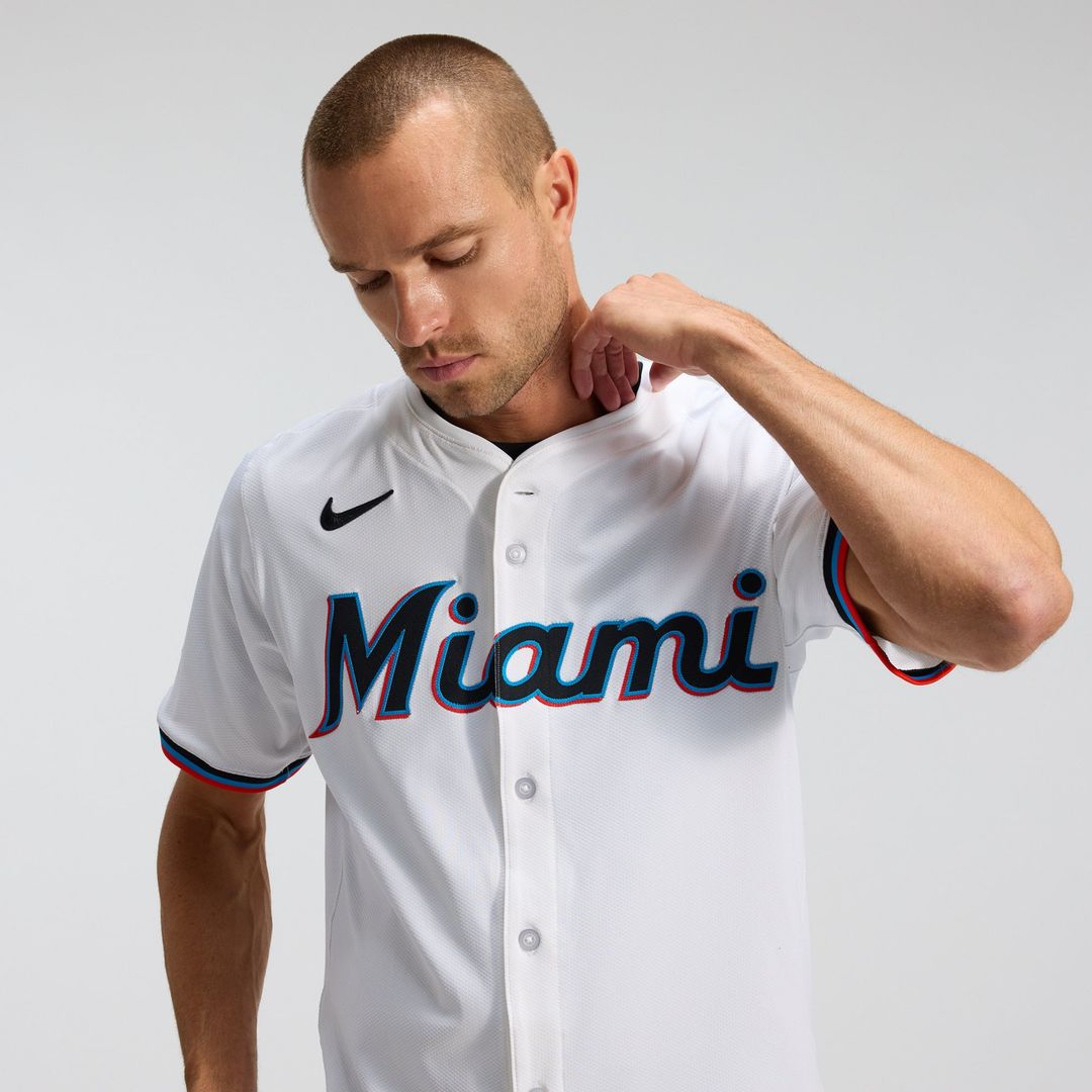 Miami Marlins Home Elite Jersey — White