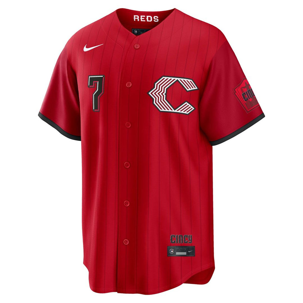 Cincinnati Reds Spencer Steer 2026 City Connect Stadium Jersey — Red