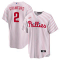 Philadelphia Phillies Justin Crawford Home Replica Jersey — White