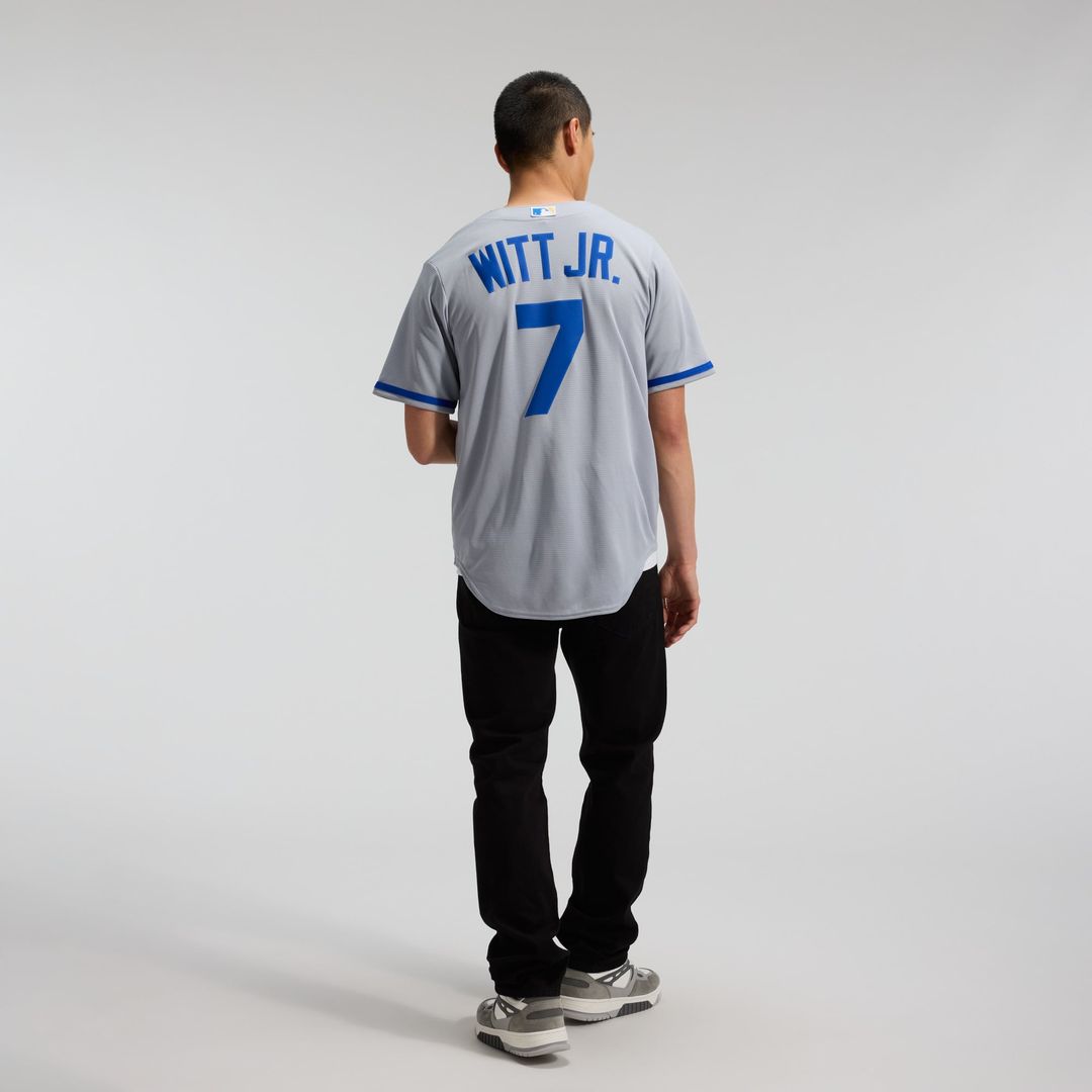 Kansas City Royals Bobby Witt Jr. Road Replica Jersey — Gray