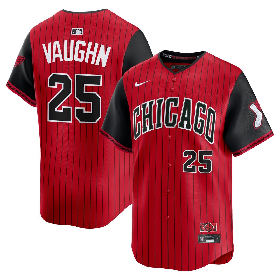 Chicago White Sox Andrew Vaughn 2025 City Connect Limited Jersey — Red/Black