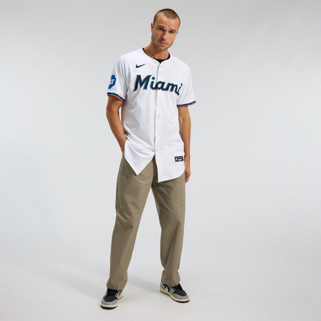 Miami Marlins Home Elite Jersey — White