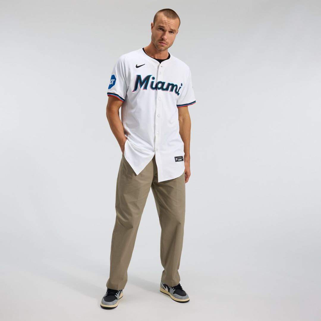 Miami Marlins Home Elite Jersey — White