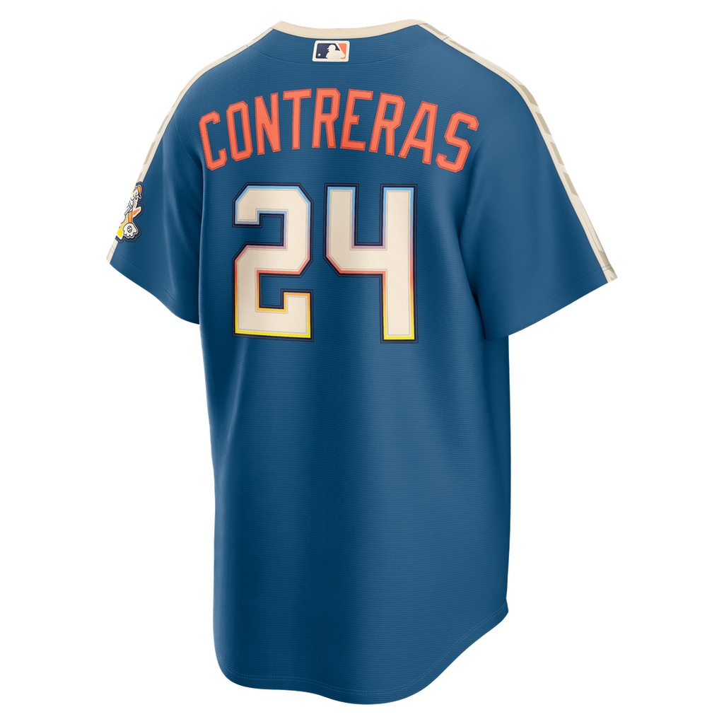 Milwaukee Brewers William Contreras 2026 City Connect Stadium Jersey — Mineral Blue