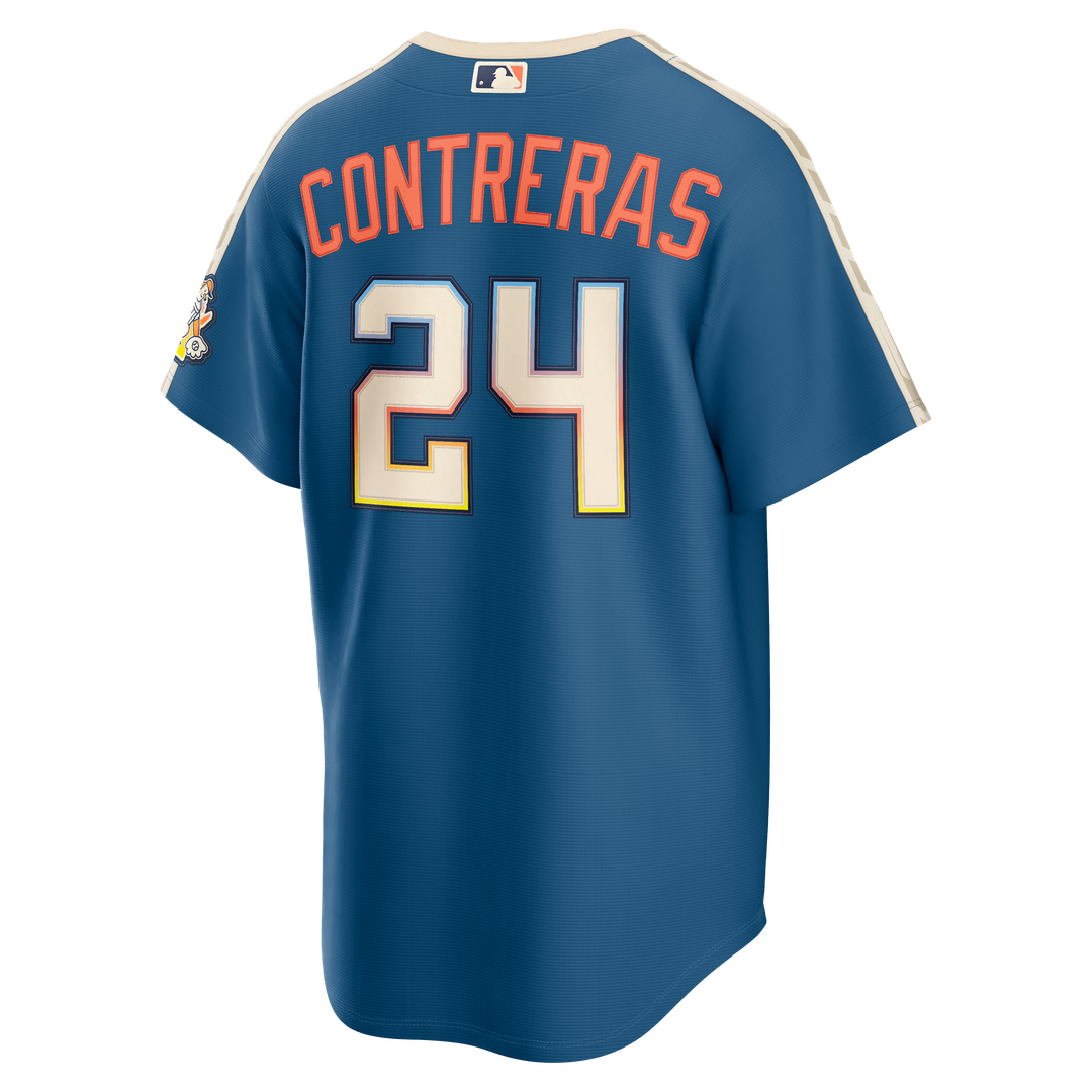 Milwaukee Brewers William Contreras 2026 City Connect Stadium Jersey — Mineral Blue
