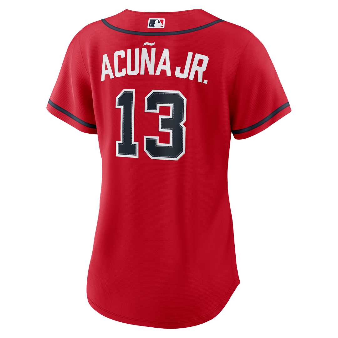 Atlanta Braves Ronald Acuña Jr. Women's Alternate Replica Jersey — Navy