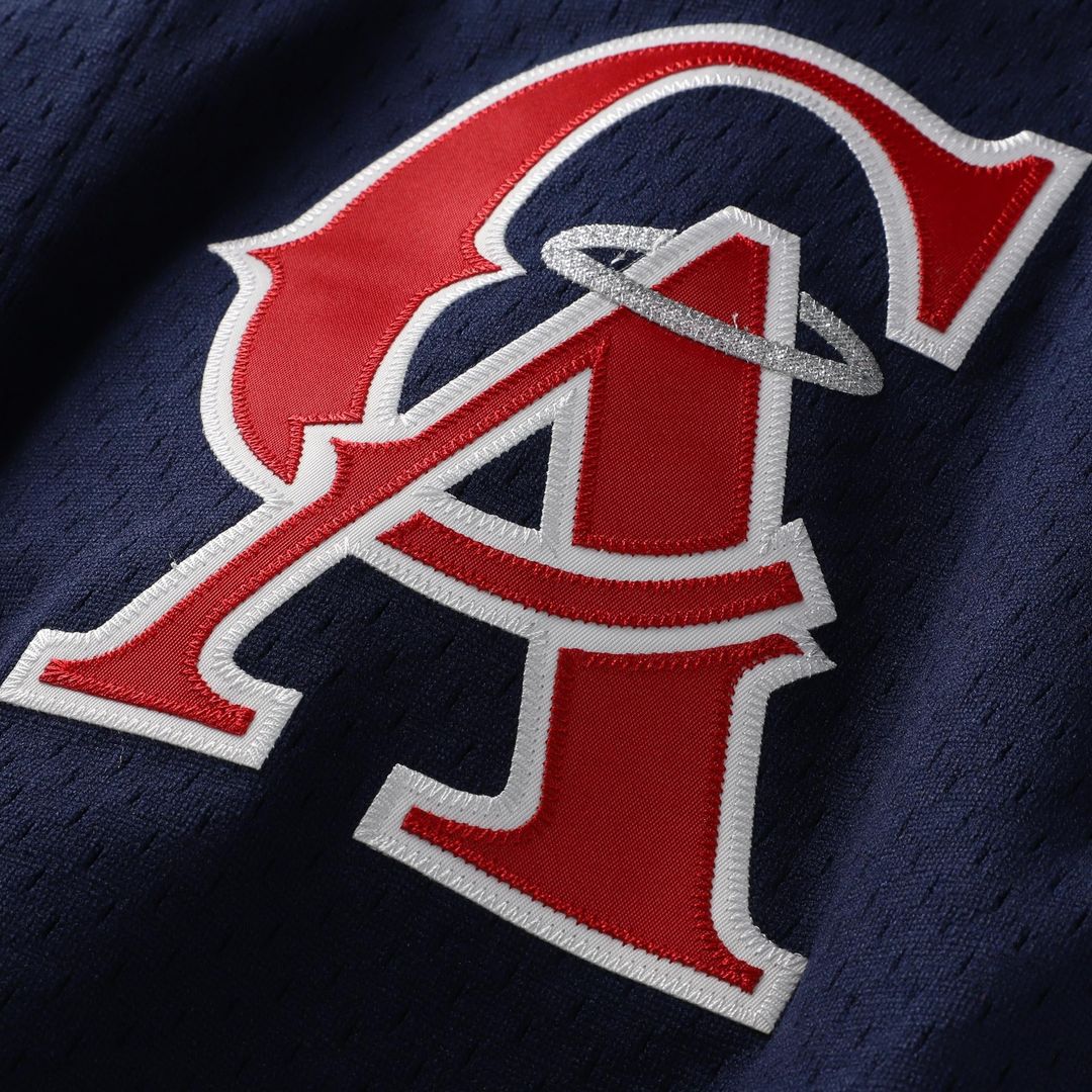 Bo Jackson California Angels Cooperstown Mesh Batting Practice Button-Up Jersey — Navy