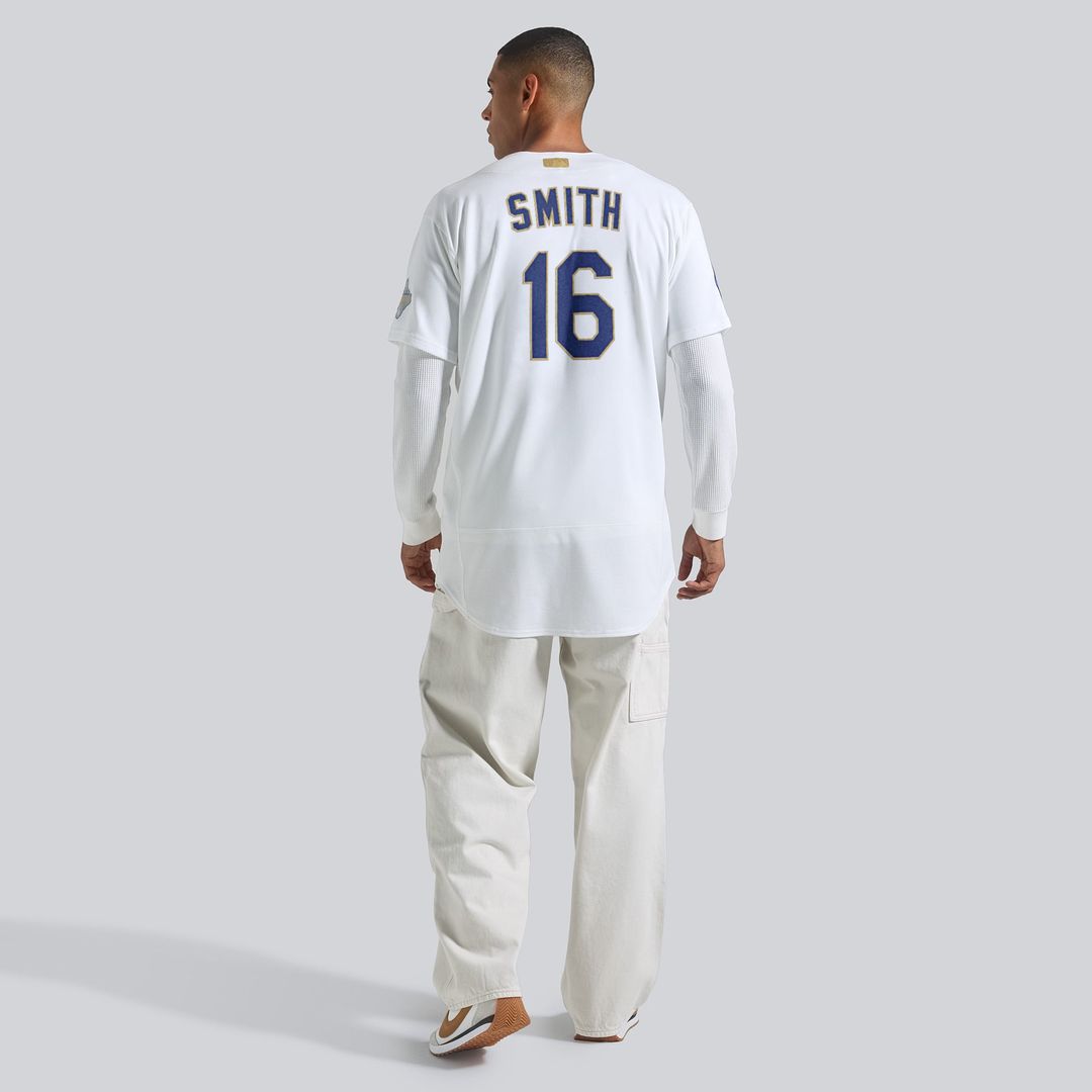 Los Angeles Dodgers Will Smith 2026 Gold Collection Authentic Jersey — White