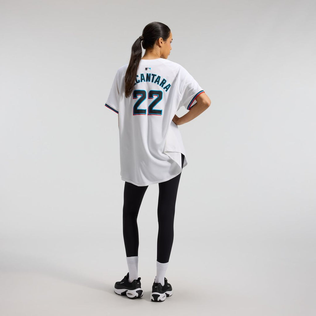 Miami Marlins Sandy Alcantara Women's Home Limited Jersey — White