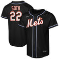 New York Mets Juan Soto Youth Fashion Replica Jersey — Black