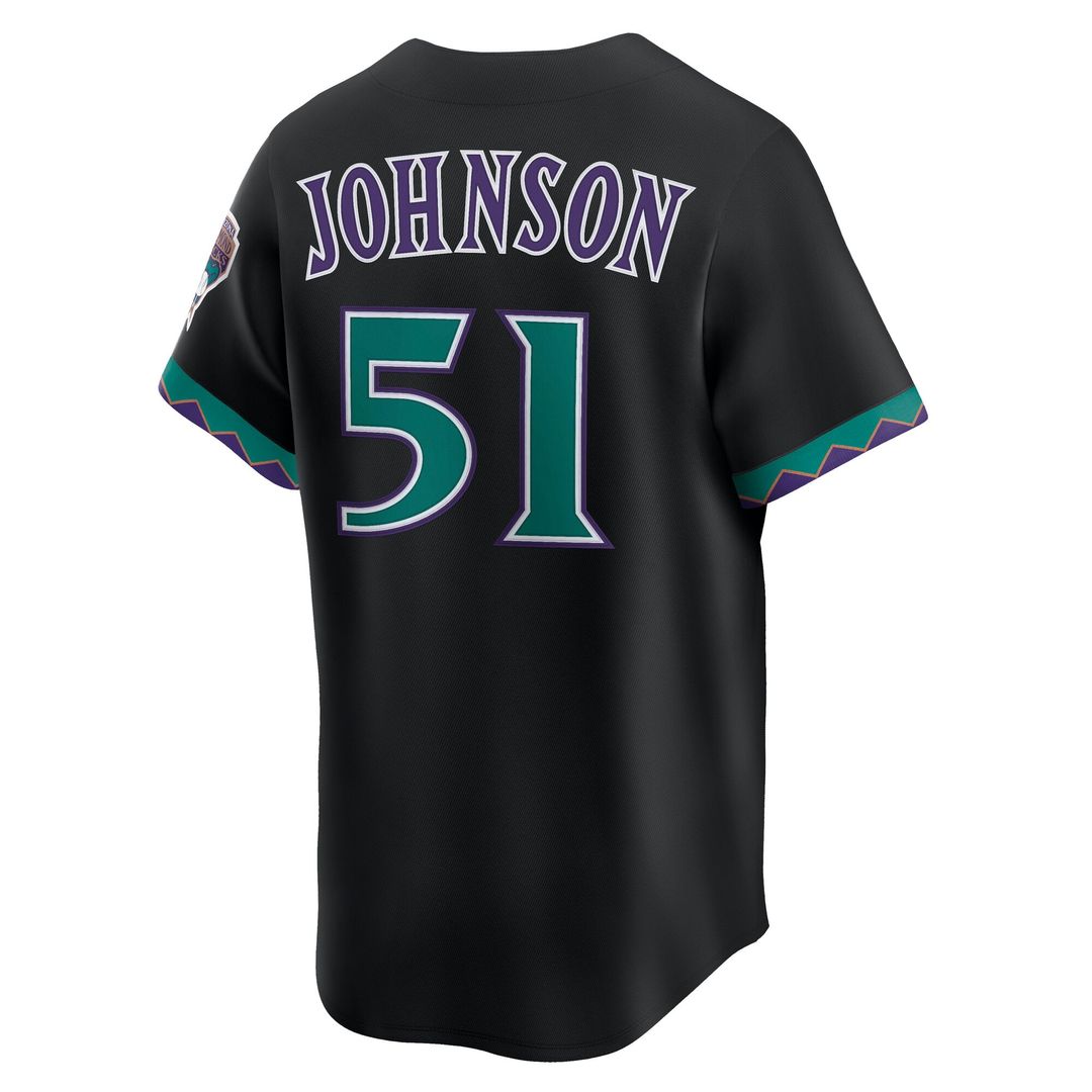 Arizona Diamondbacks Randy Johnson Throwback Cooperstown Limited Jersey — Black