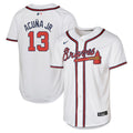 Atlanta Braves Ronald Acuña Jr. Youth Home Limited Jersey — White