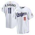 Los Angeles Dodgers Roki Sasaki 2026 Gold Collection Stadium Jersey — White