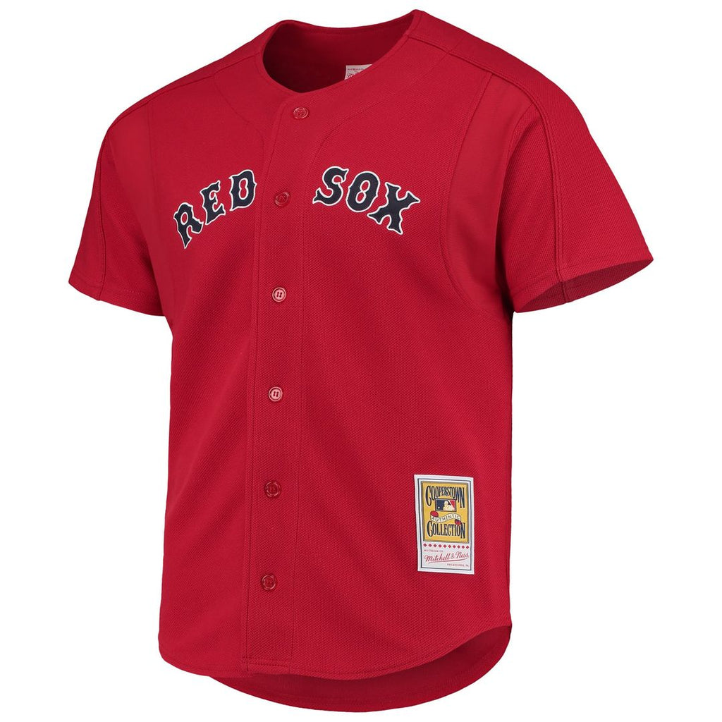 Boston Red Sox David Ortiz Cooperstown Mesh Batting Practice Button-Up Jersey — Red