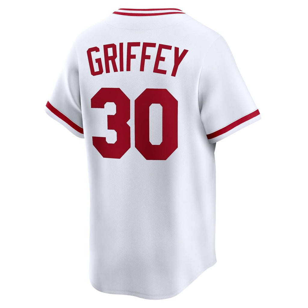 Cincinnati Reds Ken Griffey Throwback Cooperstown Limited Jersey — White