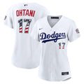 Los Angeles Dodgers Shohei Ohtani Women's USA 250 Fourth of July Home Stadium Jersey — White