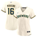 Milwaukee Brewers Blake Perkins Women's Home Replica Jersey — Cream