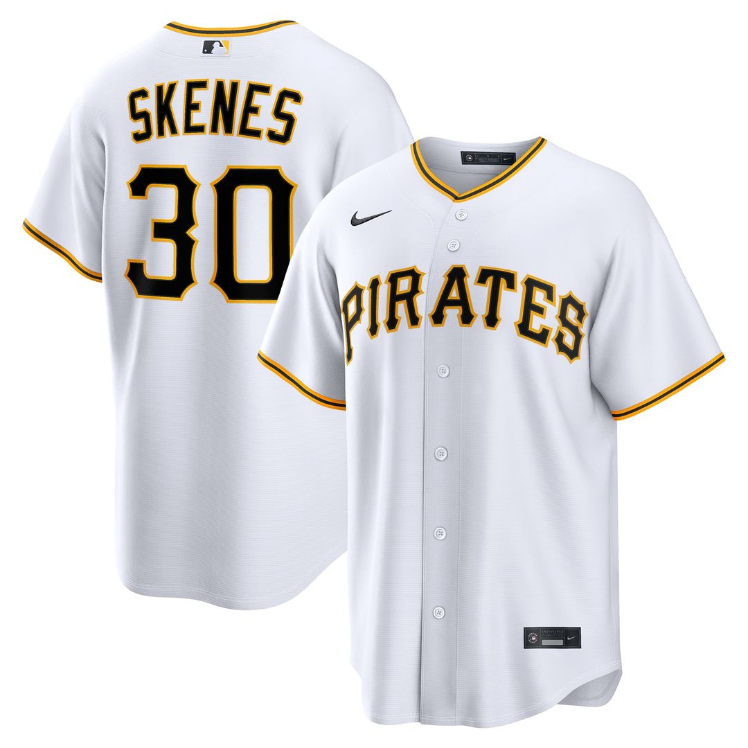 Pittsburgh Pirates Paul Skenes Home Replica Jersey — White