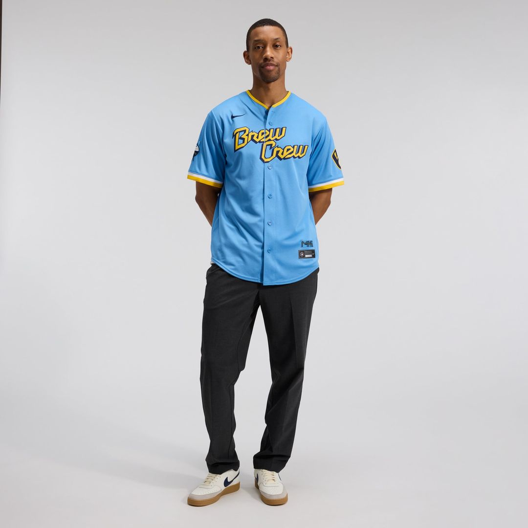 Milwaukee Brewers City Connect Replica Team Jersey — Powder Blue