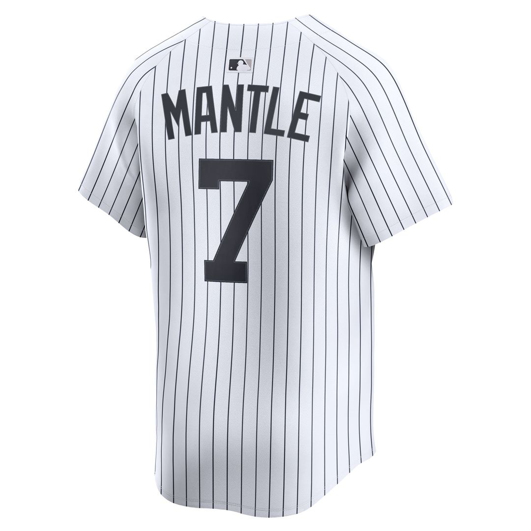 New York Yankees Mickey Mantle Home Limited Jersey — White