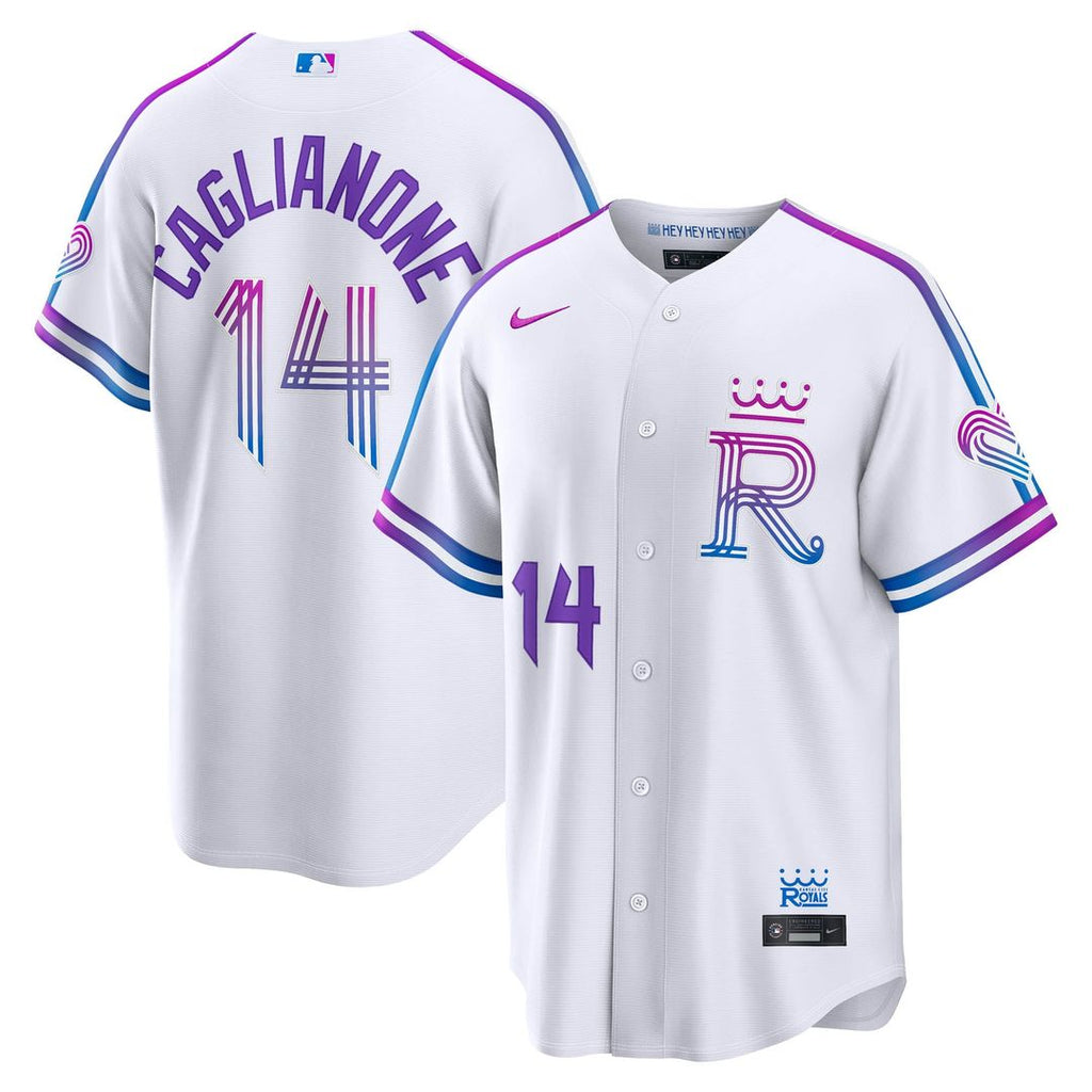 Kansas City Royals Jac Caglianone 2026 City Connect Stadium Jersey — White