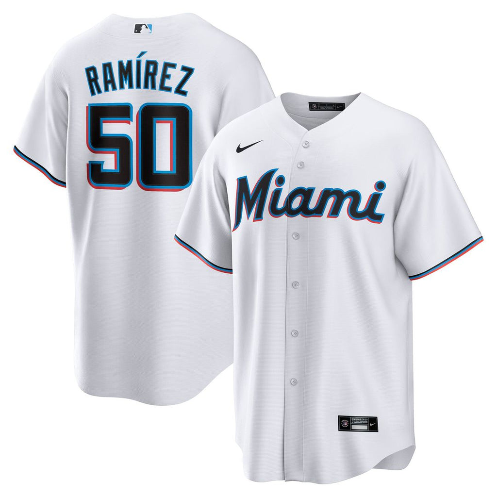 Miami Marlins Agustín Ramírez Home Replica Jersey — White
