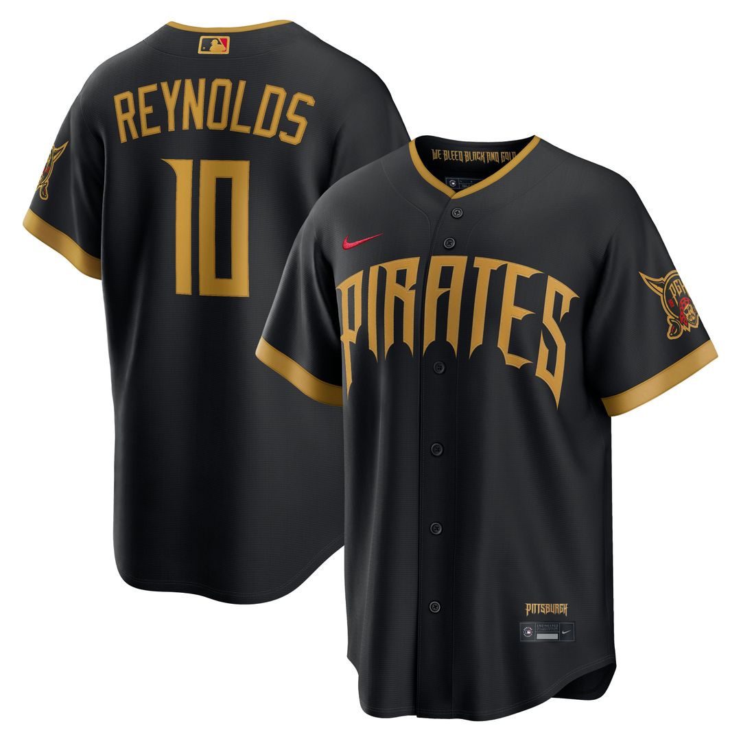 Pittsburgh Pirates Bryan Reynolds 2026 City Connect Stadium Jersey — Black