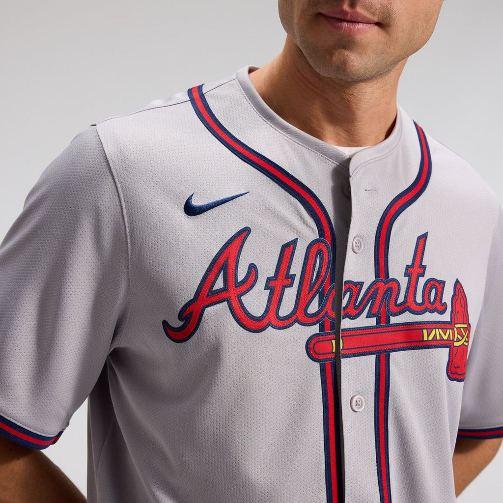 Atlanta Braves Ozzie Albies Road Limited Jersey — Gray