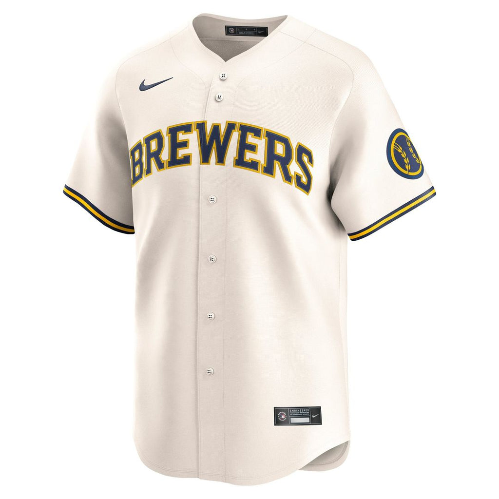 Milwaukee Brewers Home Limited Jersey — Cream