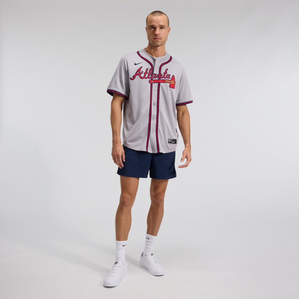 Atlanta Braves Ozzie Albies Road Limited Jersey — Gray