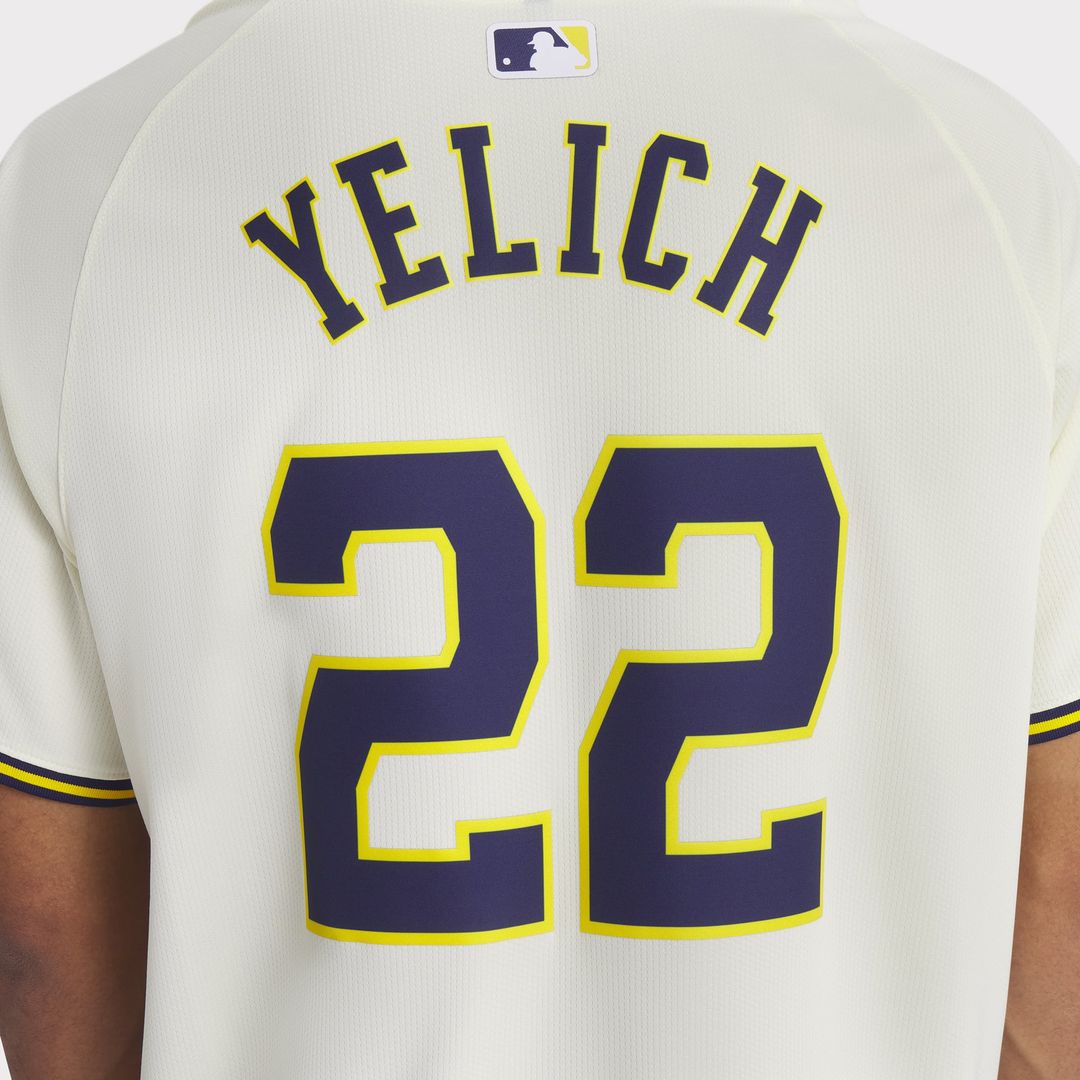 Milwaukee Brewers Christian Yelich Home Limited Jersey — Cream
