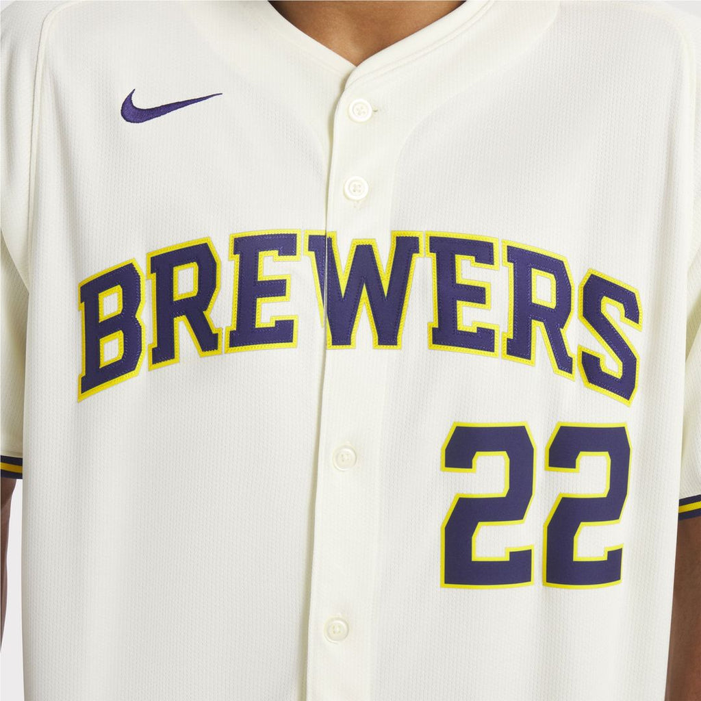 Milwaukee Brewers Christian Yelich Home Limited Jersey — Cream
