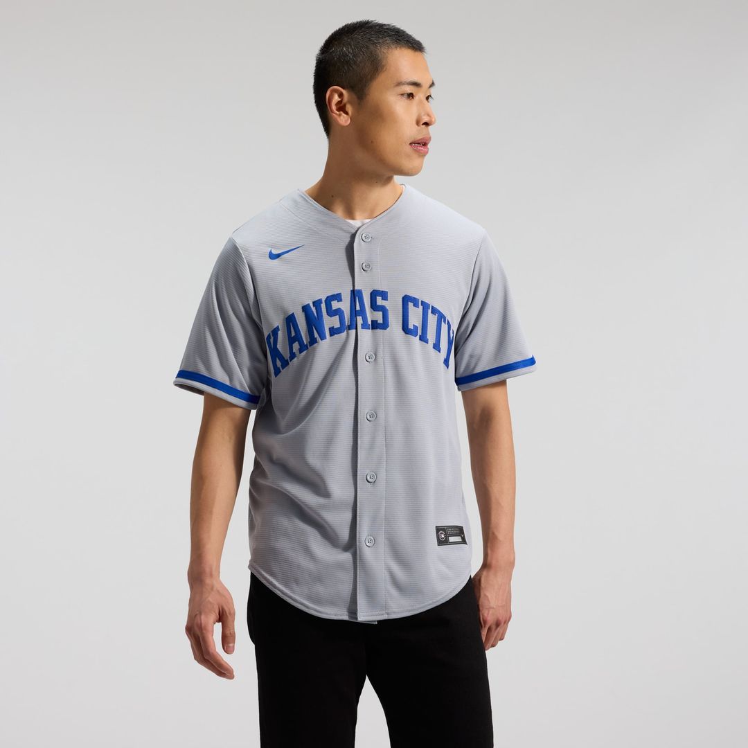 Kansas City Royals Bobby Witt Jr. Road Replica Jersey — Gray