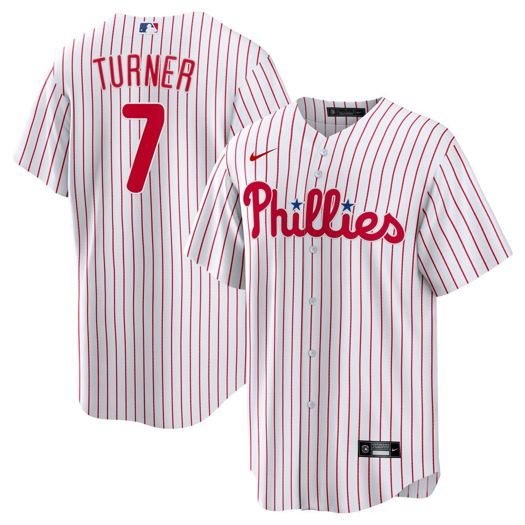 Philadelphia Phillies Trea Turner Home Replica Jersey — White